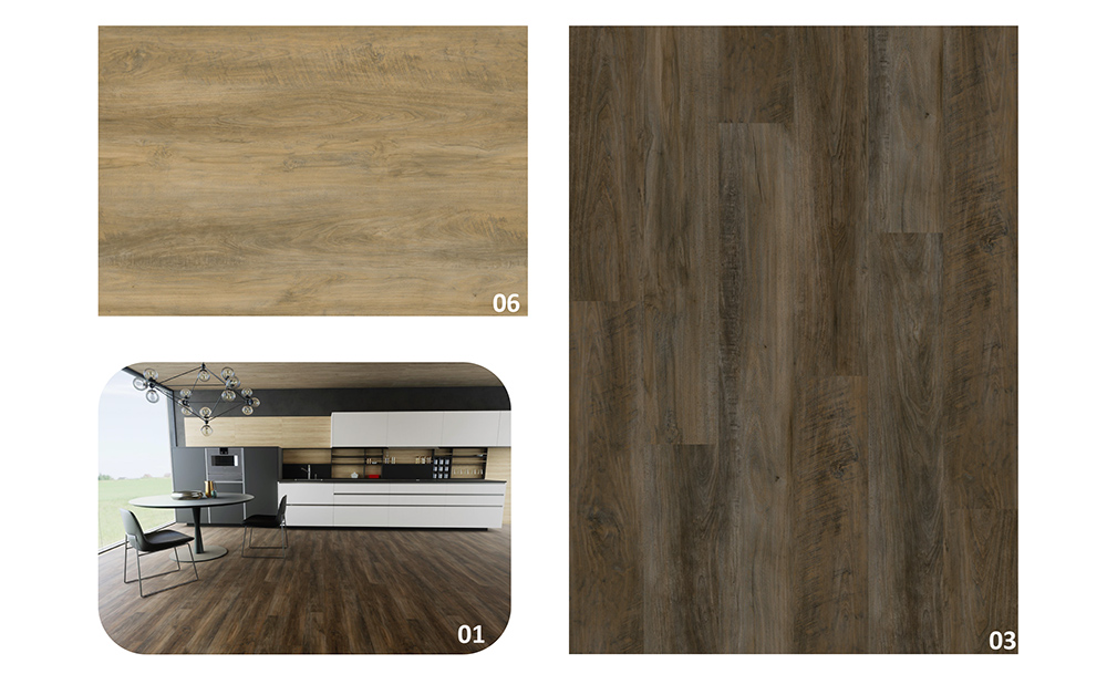 Grey oak herringbone vinyl flooring