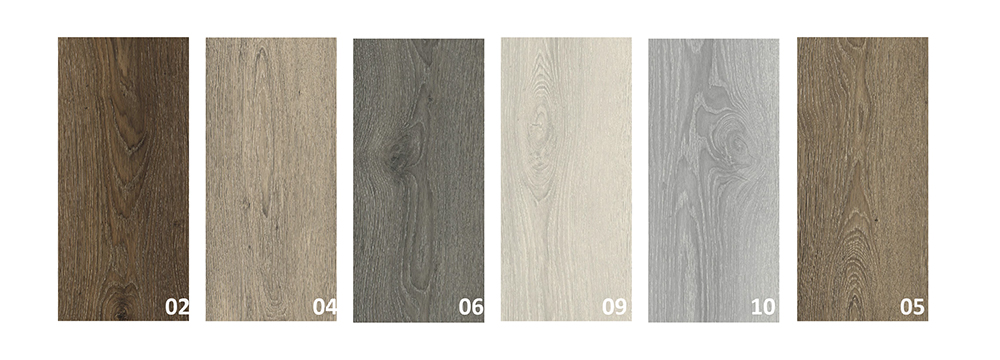 Grey vinyl herringbone flooring